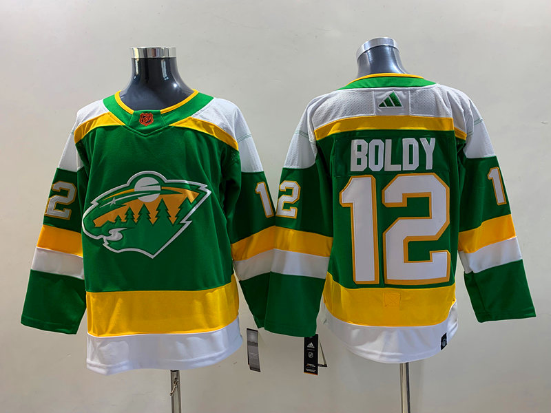 Men's Minnesota Wild Matthew Boldy #12 Green Breakaway Jersey